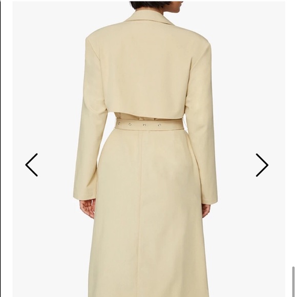 Danielle Bernstein weworewhat Long trench coat in taupe - Picture 6 of 9